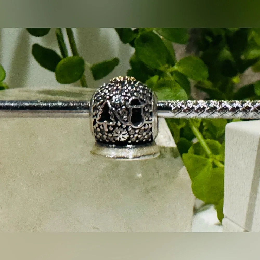 Authentic Pandora Retired Black Friday Wonderland Snow Globe S925 Ale 14K Gold - Picture 7 of 12